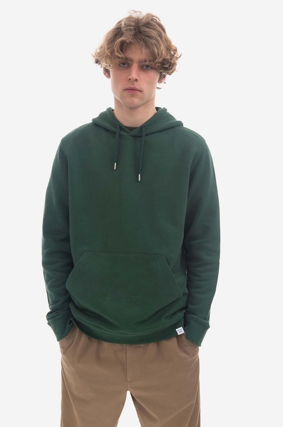 Norse Projects cotton sweatshirt Vagn Classic cotton green N20.1276.8112