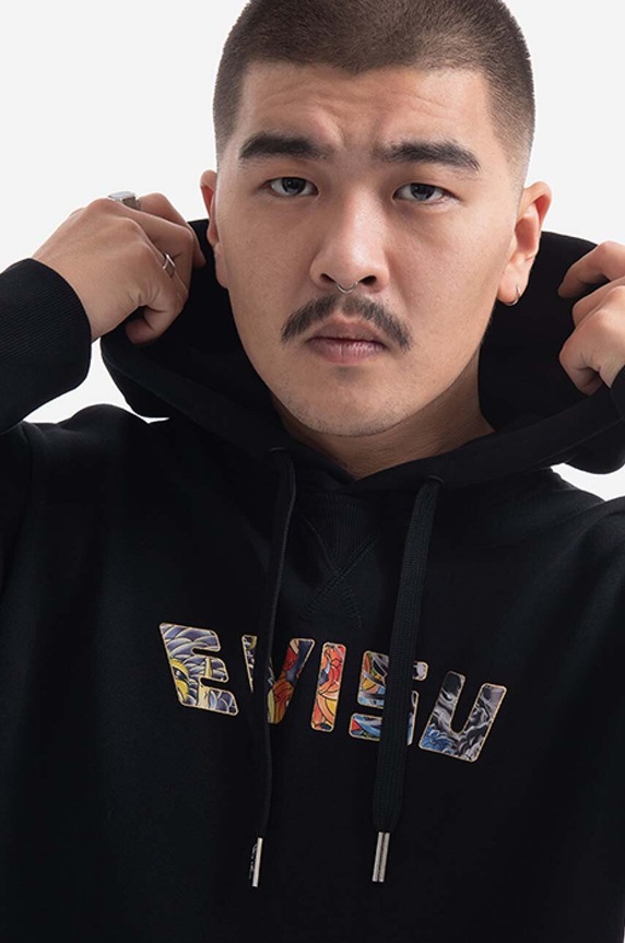 Evisu cotton sweatshirt black 2EAHTM1SW314XXCT.BLKX