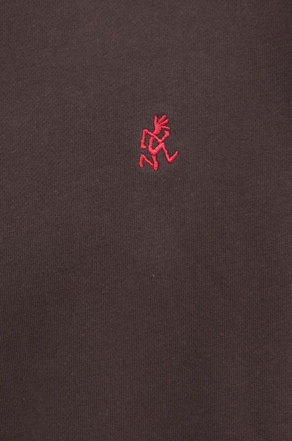 Bavlněná mikina Gramicci One Point Hooded Sweatshirt G303.FT hnědá