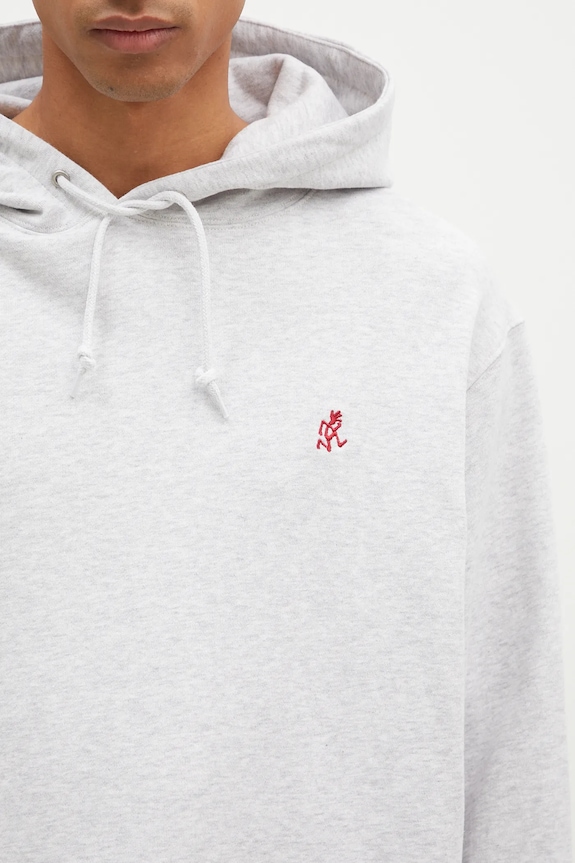 Gramicci cotton sweatshirt One Point Hooded Sweatshirt gray G303.FT