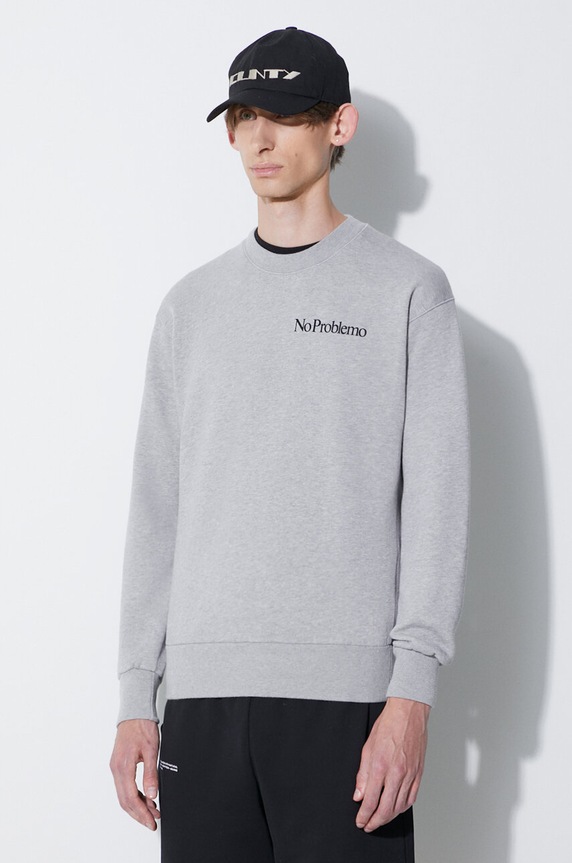 Aries cotton sweatshirt gray COAR200009.GREY