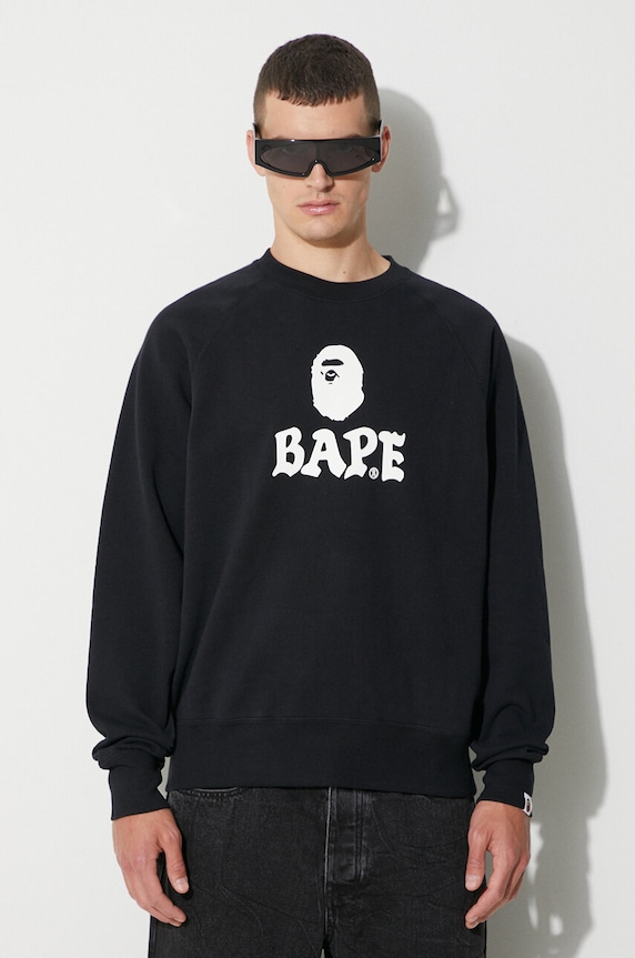 Суичър A Bathing Ape надпис черен 001SWI801001M