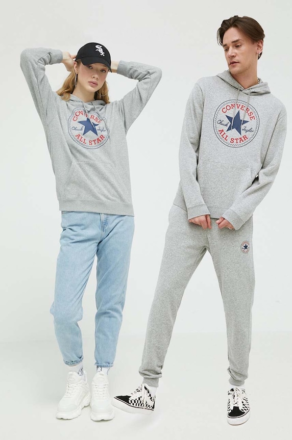 Converse bluza z kapturem szary 10025469.A03