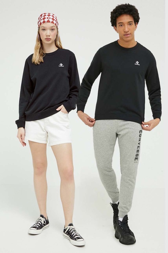 Dukserica Converse bez kapuljače crna 10023861.A02