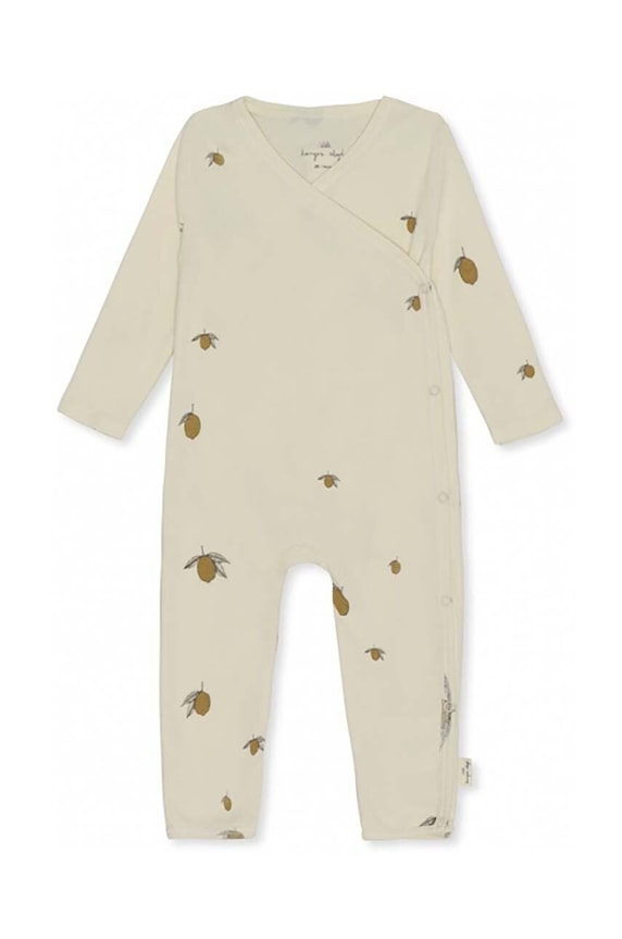 Konges Sløjd body bawełniane niemowlęce NEWBORN ONESIE GOTS KS3556 żółty AA00