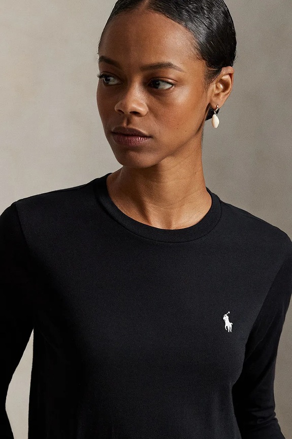 Polo Ralph Lauren longsleeve bawełniany czarny 211898699
