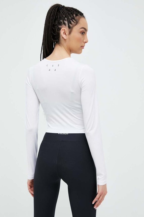 Odzież Casall longsleeve do jogi 21168 biały