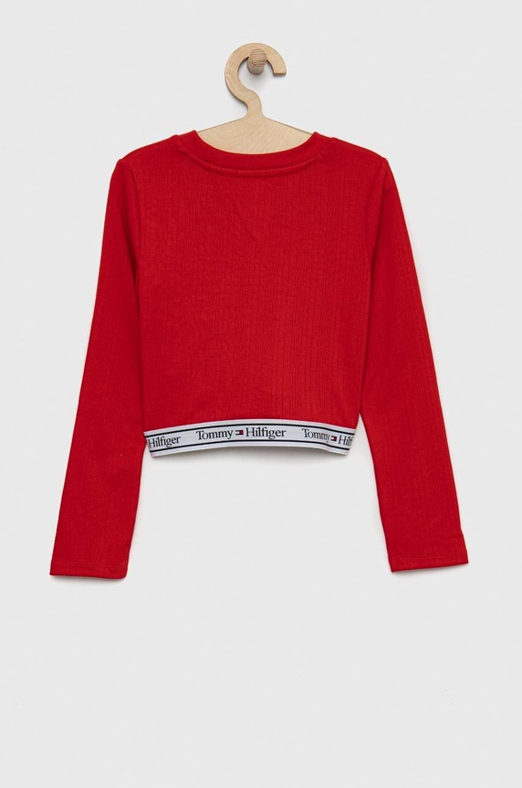 Otroški longsleeve Tommy Hilfiger KG0KG07134.PPYX rdeča SS23