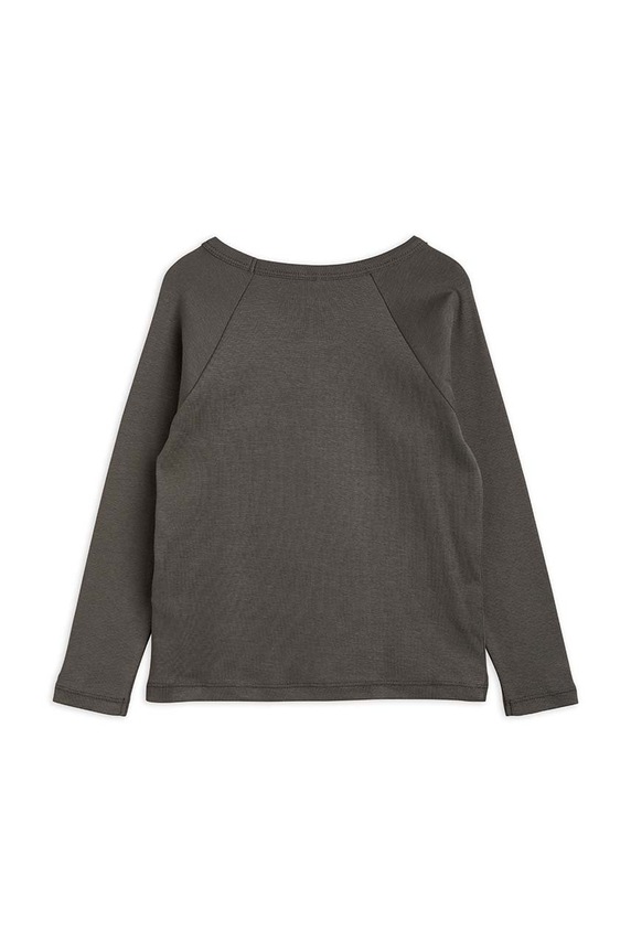 Dječja pamučna majica dugih rukava Mini Rodini 2312012799 crna SS23