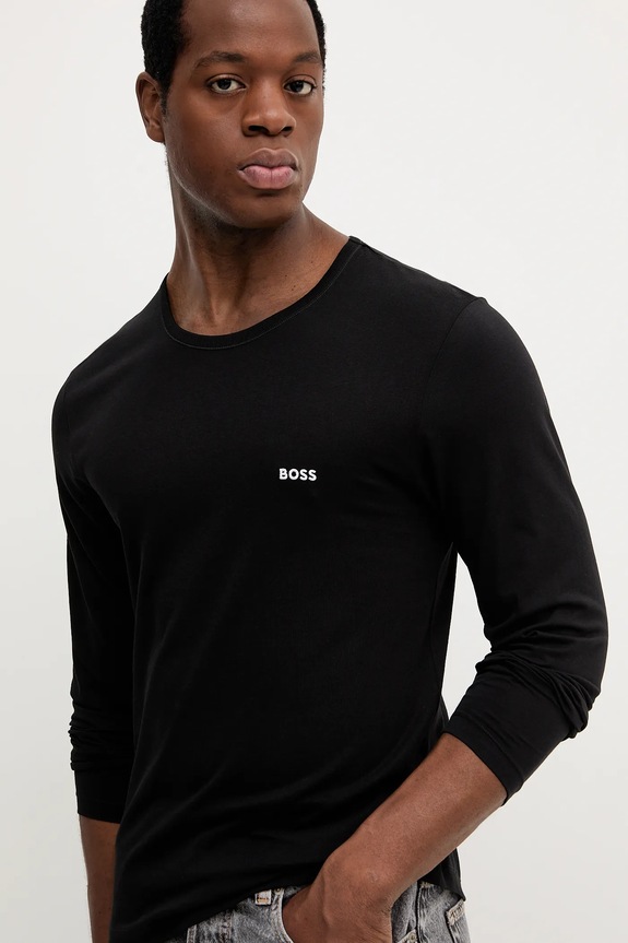 Bavlnené tričko s dlhým rukávom BOSS 3-pak LSShirtRN 3P Classic 50492321