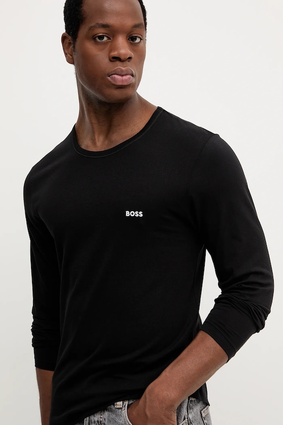 Bavlnené tričko s dlhým rukávom BOSS 3-pak LSShirtRN 3P Classic 50492321