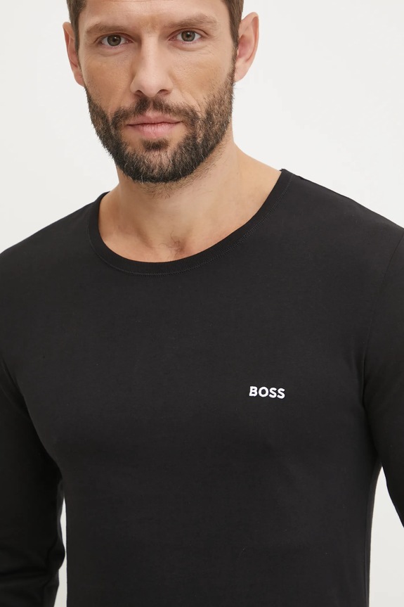 Bavlnené tričko s dlhým rukávom BOSS 3-pak LSShirtRN 3P Classic 50492321