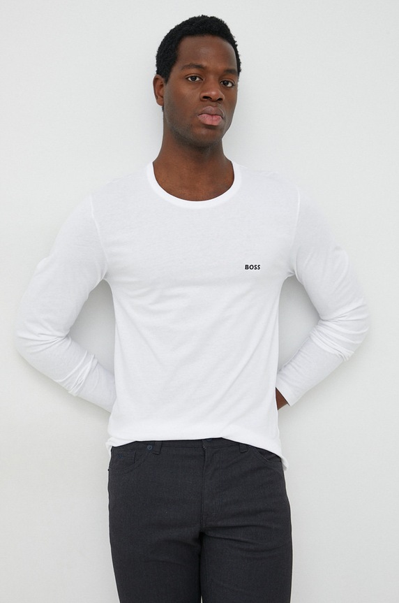 Bavlnené tričko s dlhým rukávom BOSS 3-pak LSShirtRN 3P Classic slim viacfarebná 50492321