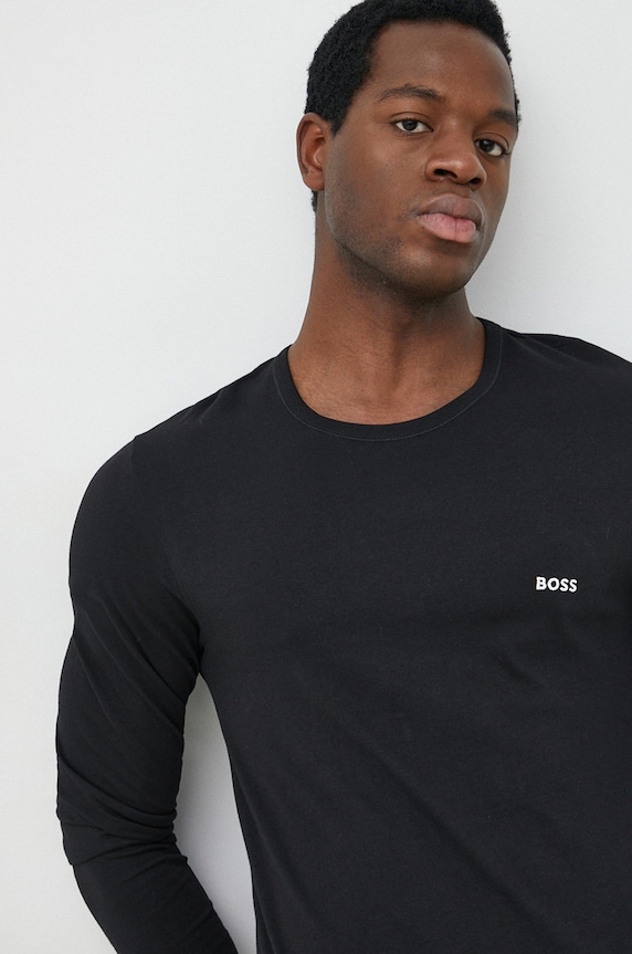 Bavlnené tričko s dlhým rukávom BOSS 3-pak LSShirtRN 3P Classic 50492321