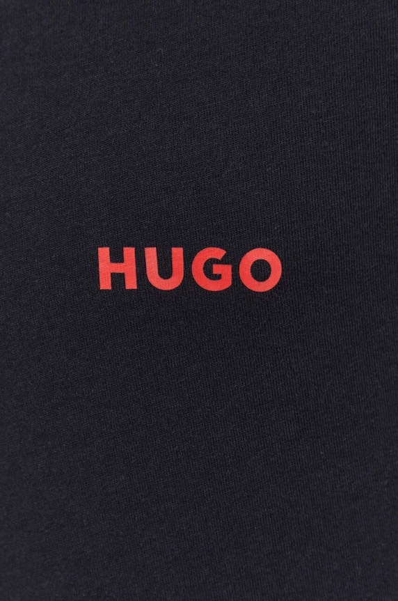 HUGO longsleeve bawełniany lounge 3-pack LS-SHIRT RN TRIPLET 50492631 czarny