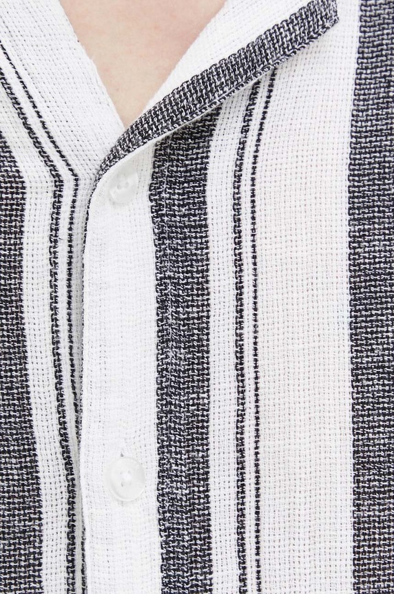 Košeľa s prímesou ľanu Hollister Co. KI325.3090.105 biela