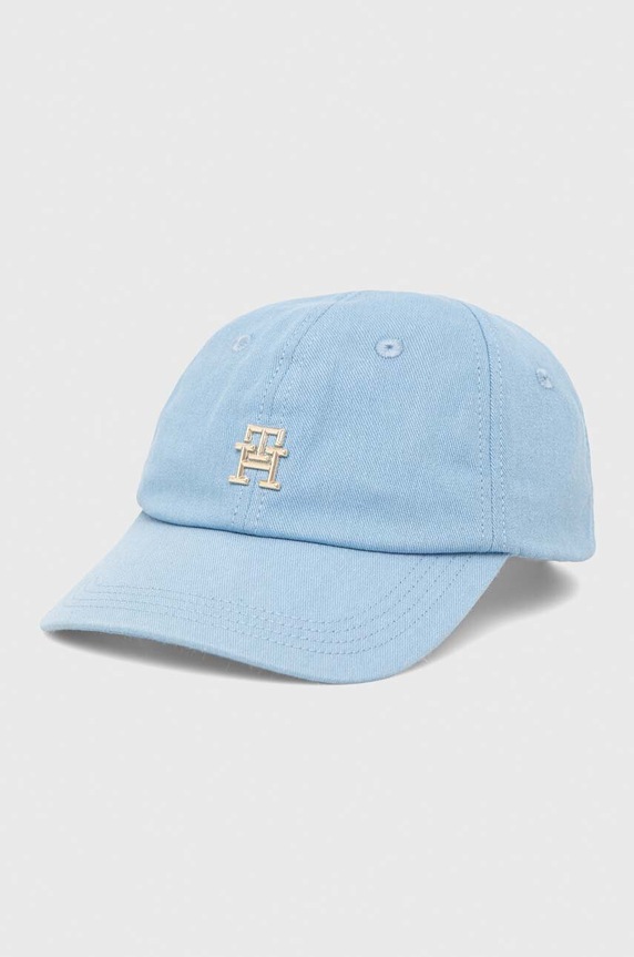 Bavlněná baseballová čepice Tommy Hilfiger bavlna modrá AW0AW14528.PPYX