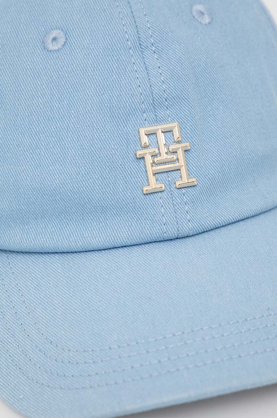 Bavlněná baseballová čepice Tommy Hilfiger AW0AW14528.PPYX modrá SS23