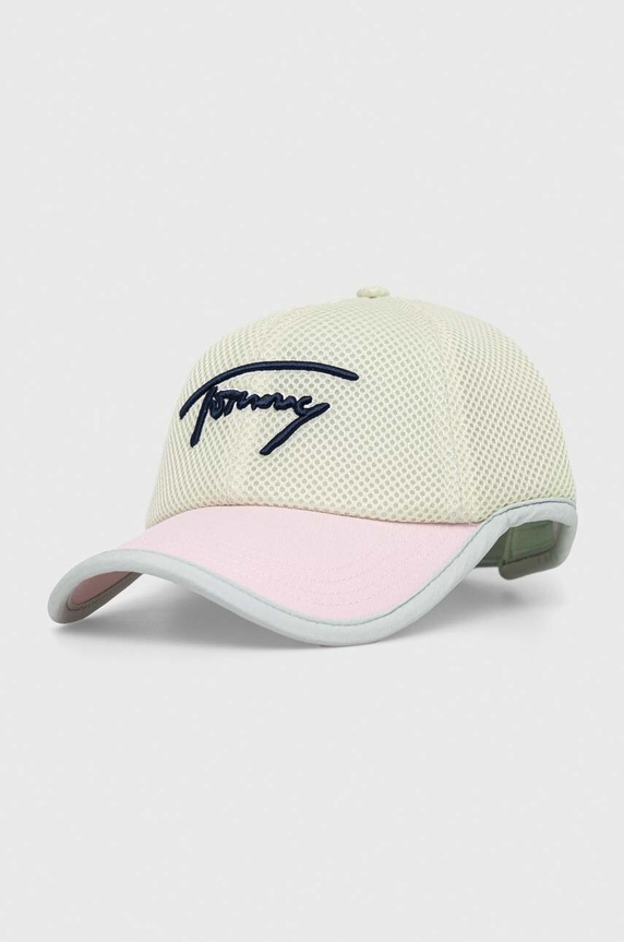 Tommy Jeans czapka z daszkiem aplikacja zielony AW0AW14605.PPYX