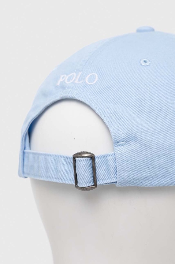Βαμβακερό καπέλο του μπέιζμπολ Polo Ralph Lauren 211912843 μπλε SS26