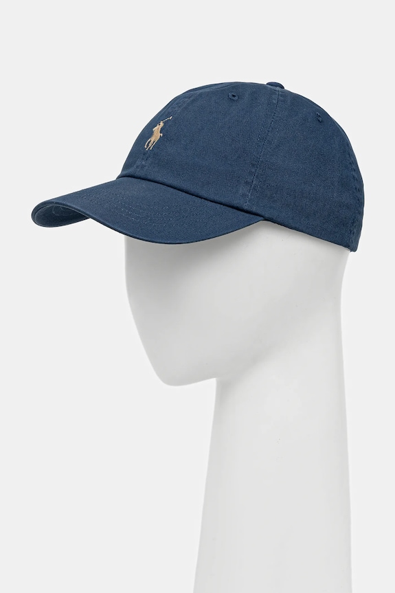 Бавовняна бейсболка Polo Ralph Lauren гладкий темно-синій 211912843
