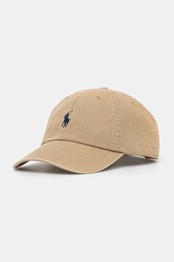 Бавовняна бейсболка Polo Ralph Lauren бавовна бежевий 211912843