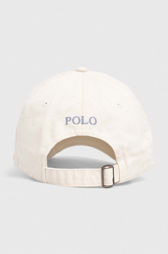 Аксесоари Polo Ralph Lauren бейзболна шапка дамска от памук 211912843 бежов