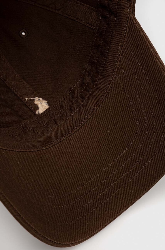 Памучна шапка с козирка Polo Ralph Lauren кафяв 211912843
