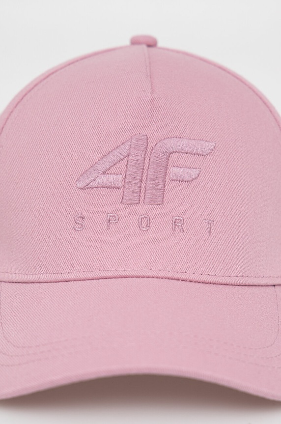 4F czapka z daszkiem bawełniana 4FSS23ACABF116 różowy SS23