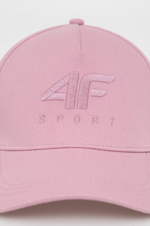 4F czapka z daszkiem bawełniana 4FSS23ACABF116 różowy SS23