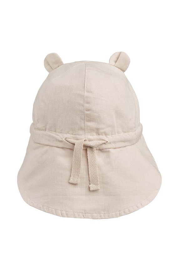 Liewood czapka z domieszką lnu dziecięca LW17695 beżowy SS24