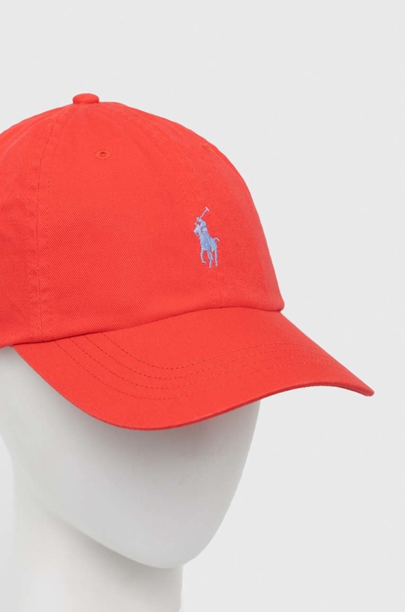 Polo Ralph Lauren Καπέλο με γείσο Ανδρικό βαμβακερό 710667709 κόκκινο SS26