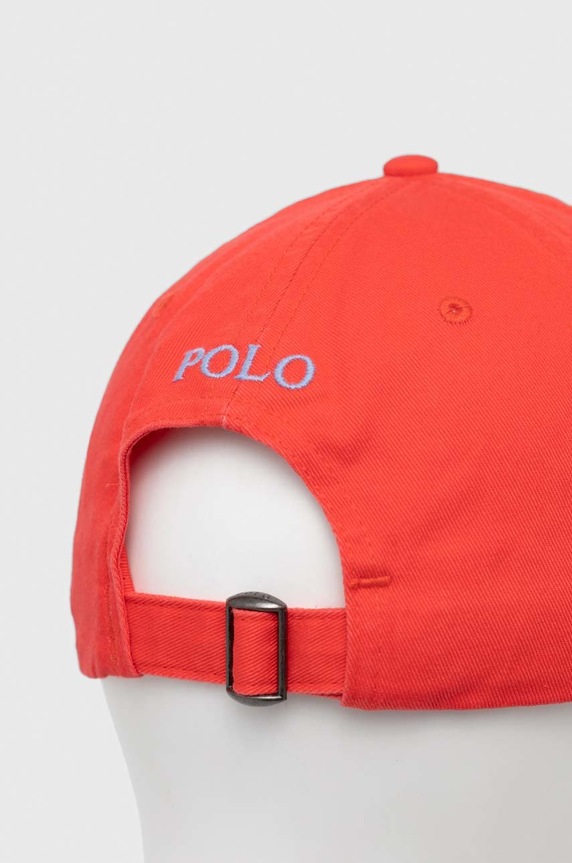 Αξεσουάρ Polo Ralph Lauren Καπέλο με γείσο Ανδρικό βαμβακερό 710667709 κόκκινο