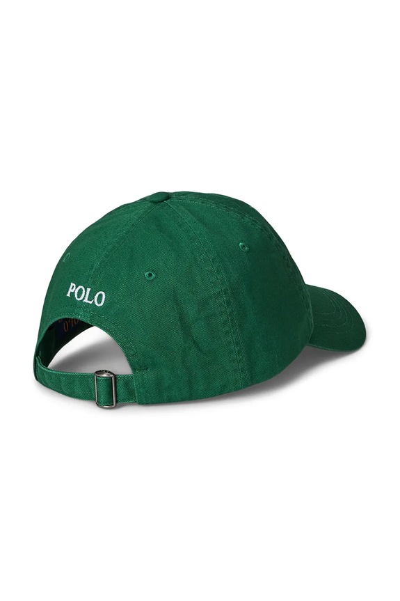 Pánska bavlnená šiltovka Polo Ralph Lauren 710667709 zelená SS26