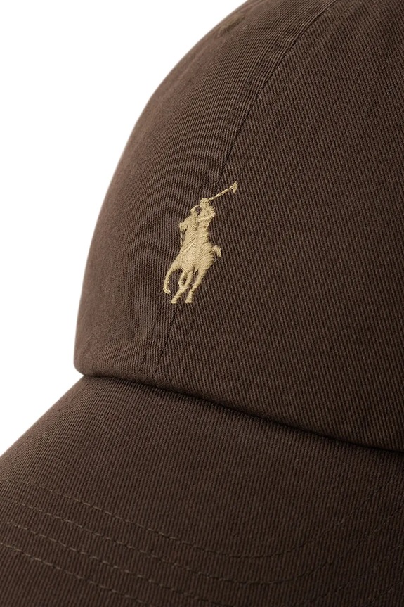Dodatki Polo Ralph Lauren kapa s šiltom moška bombažna 710667709 rjava