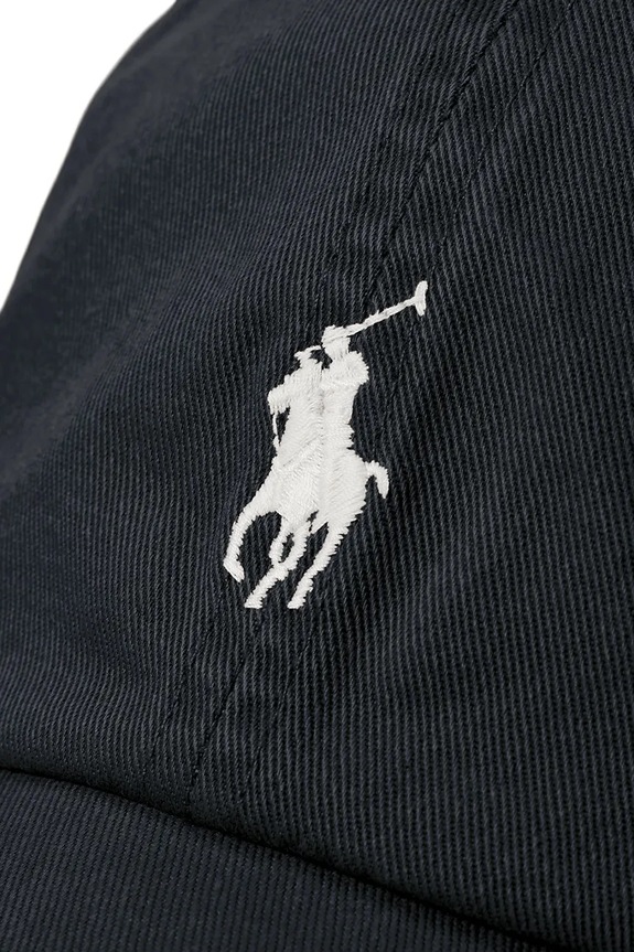 Akcesoria Polo Ralph Lauren czapka z daszkiem męska bawełniana 710667709 czarny