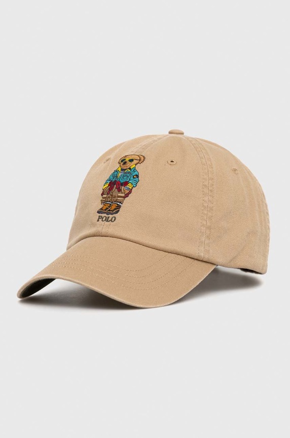 Bavlněná baseballová čepice Polo Ralph Lauren bavlna béžová 710891327