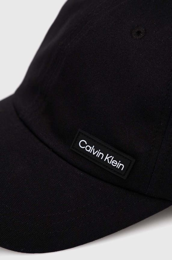 Βαμβακερό καπέλο του μπέιζμπολ Calvin Klein K50K510487.PPYX μαύρο SS23