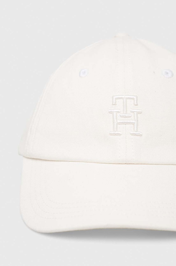 Tommy Hilfiger czapka z daszkiem bawełniana AM0AM10860.PPYX biały SS23