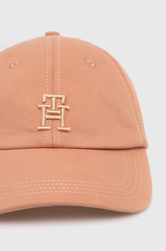 Tommy Hilfiger czapka z daszkiem bawełniana AM0AM10860.PPYX pomarańczowy SS23