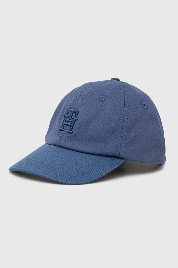 Tommy Hilfiger czapka z daszkiem bawełniana bawełna niebieski AM0AM10860.PPYX