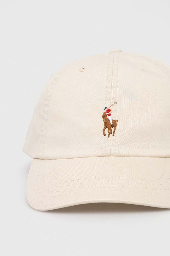 Polo Ralph Lauren czapka z daszkiem 710834737 beżowy SS25