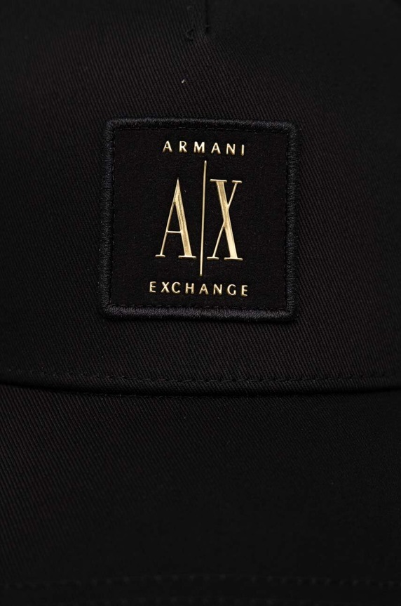 Armani Exchange czapka z daszkiem bawełniana 954219.CC812 czarny AW24