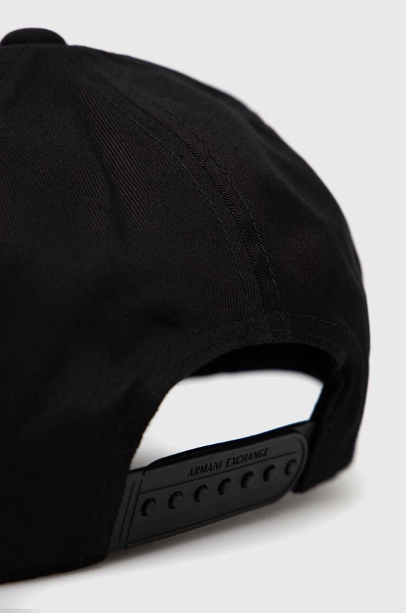 Akcesoria Armani Exchange czapka z daszkiem bawełniana 954219.CC812 czarny