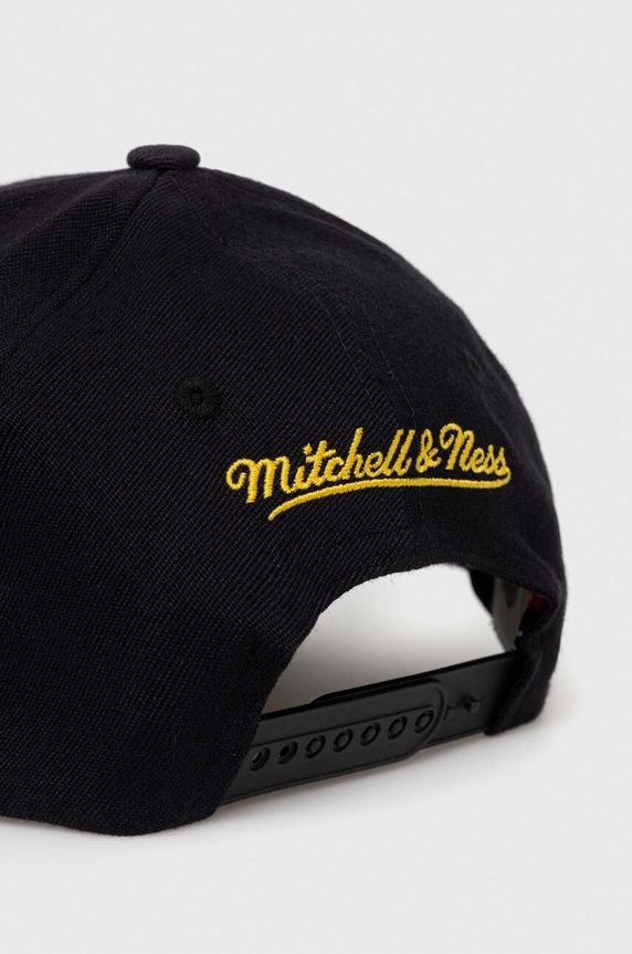 Akcesoria Mitchell&Ness czapka z daszkiem z domieszką wełny INTL102 czarny