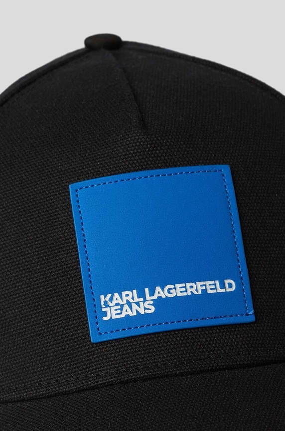 Akcesoria Karl Lagerfeld Jeans czapka z daszkiem bawełniana 231J3401 czarny