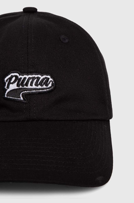 Puma czapka z daszkiem bawełniana 24032 czarny AW24