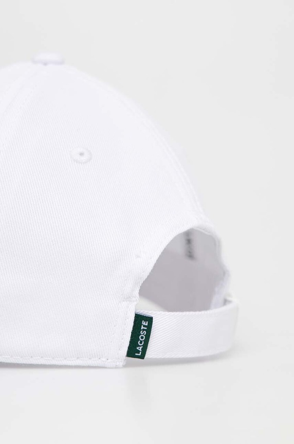 Dodatki Lacoste baseball kapa bombažna RK0440 bela