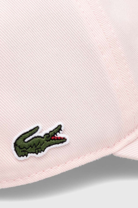 Akcesoria Lacoste czapka baseballowa bawełniana RK0440 różowy