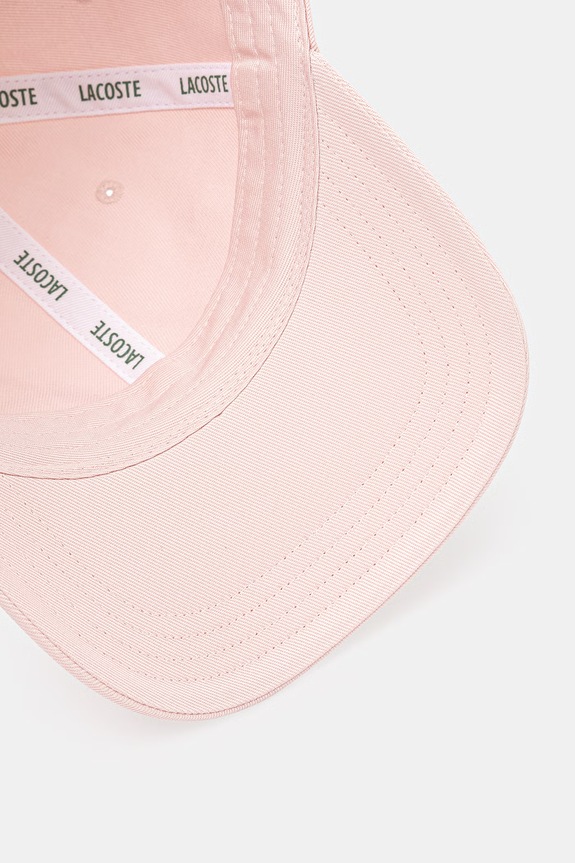 Lacoste czapka bejsbolówka bawełniana różowy RK0440